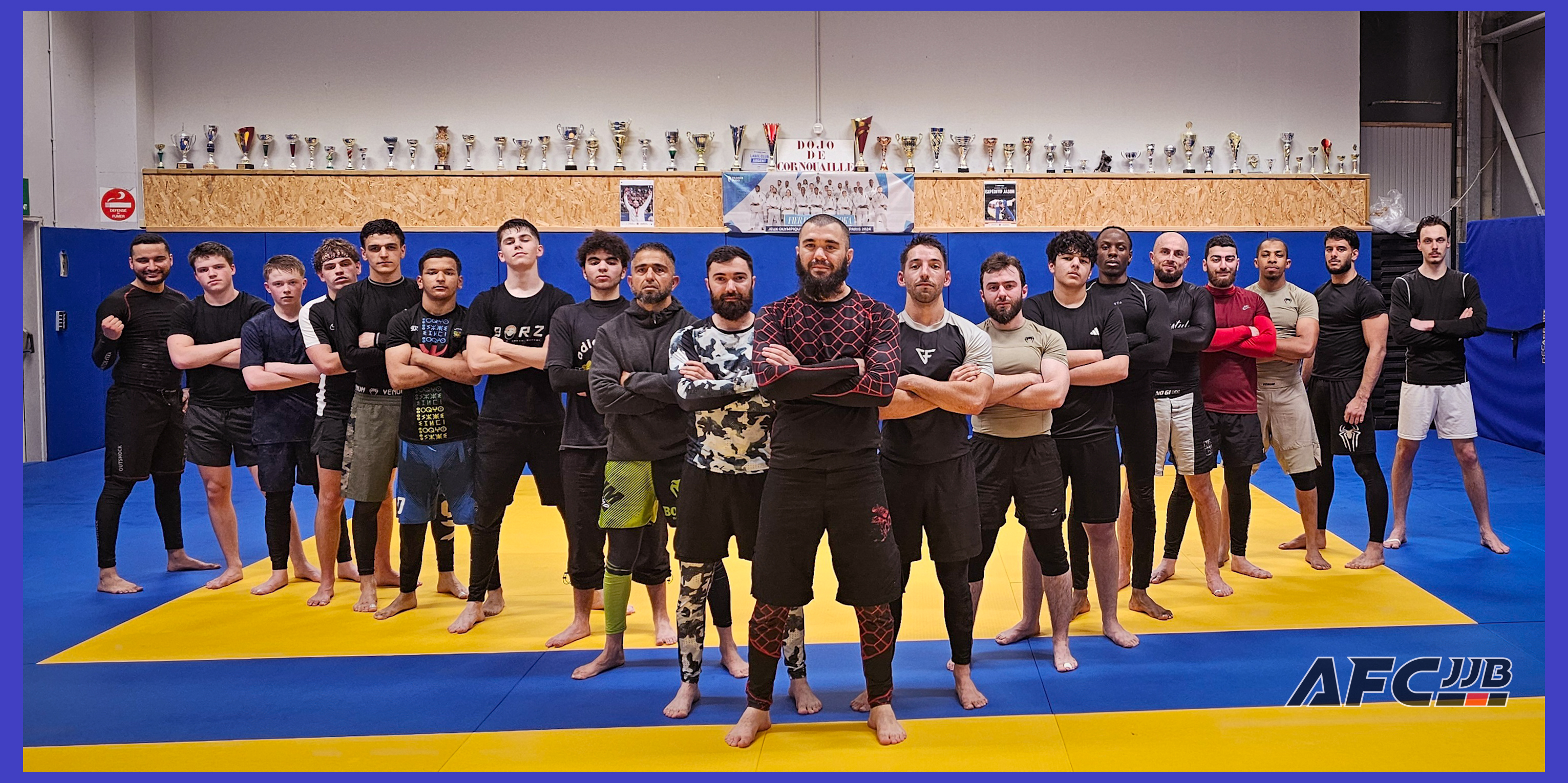 Entrainement de grappling au dojo d'Ergué-Armel